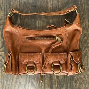 Banana Republic leather cognac shoulder bag